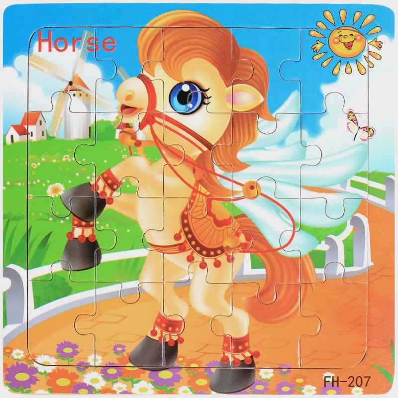 Houten 3D Puzzel Set - 20 Stuks - Dieren & Voertuigen - Educatief Montessori Speelgoed voor Kinderen 3-6 Jaar