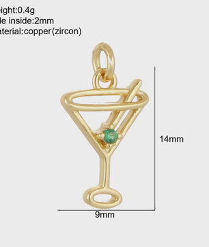 Gouden Bedeltjes Fruit & Drankjes met Zirkonia - Sieraden Maken