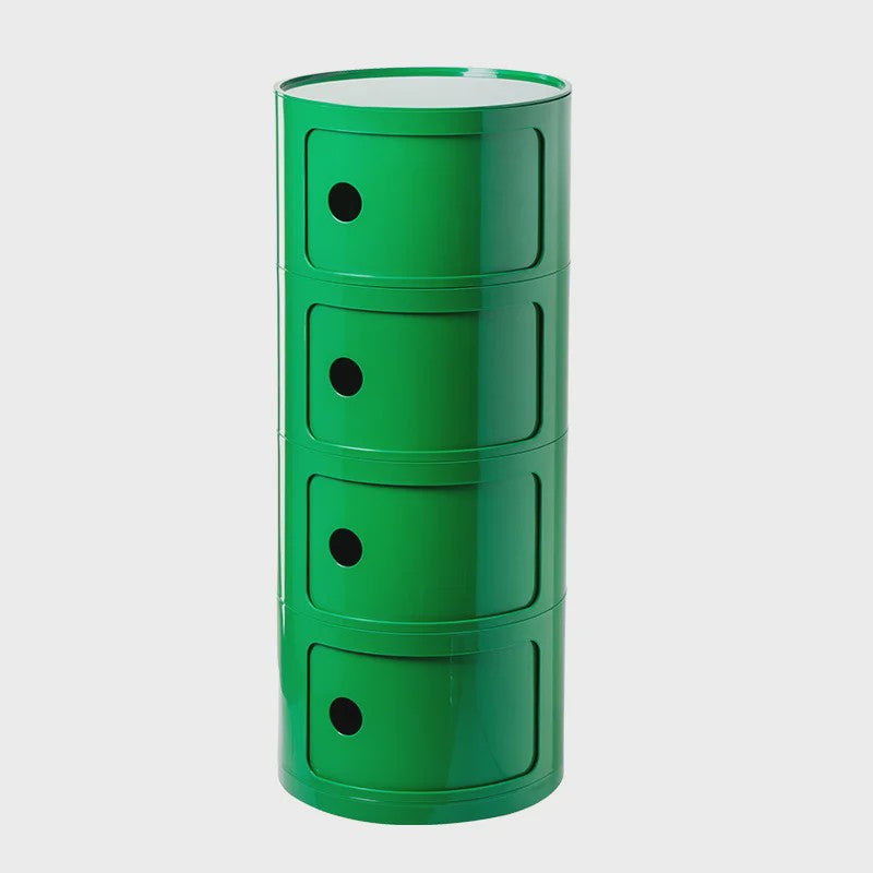 Moderne Ronde Nachtkastje - Minimalistisch Plastic Bijzetkastje