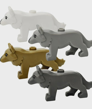 Bouwstenen Dierenpark Scene - Katten, Honden, Vogels, Varkens & Meer - DIY Speelgoed Bakstenen