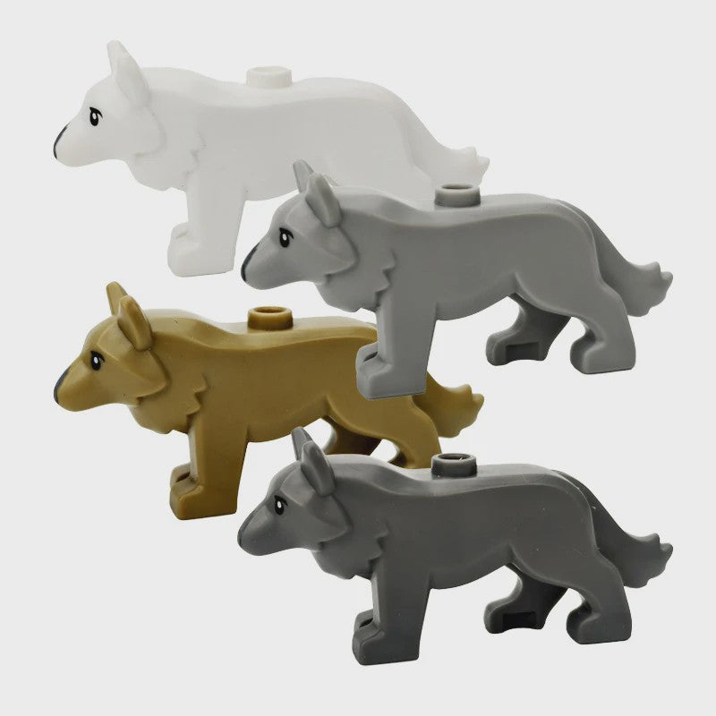 Bouwstenen Dierenpark Scene - Katten, Honden, Vogels, Varkens & Meer - DIY Speelgoed Bakstenen