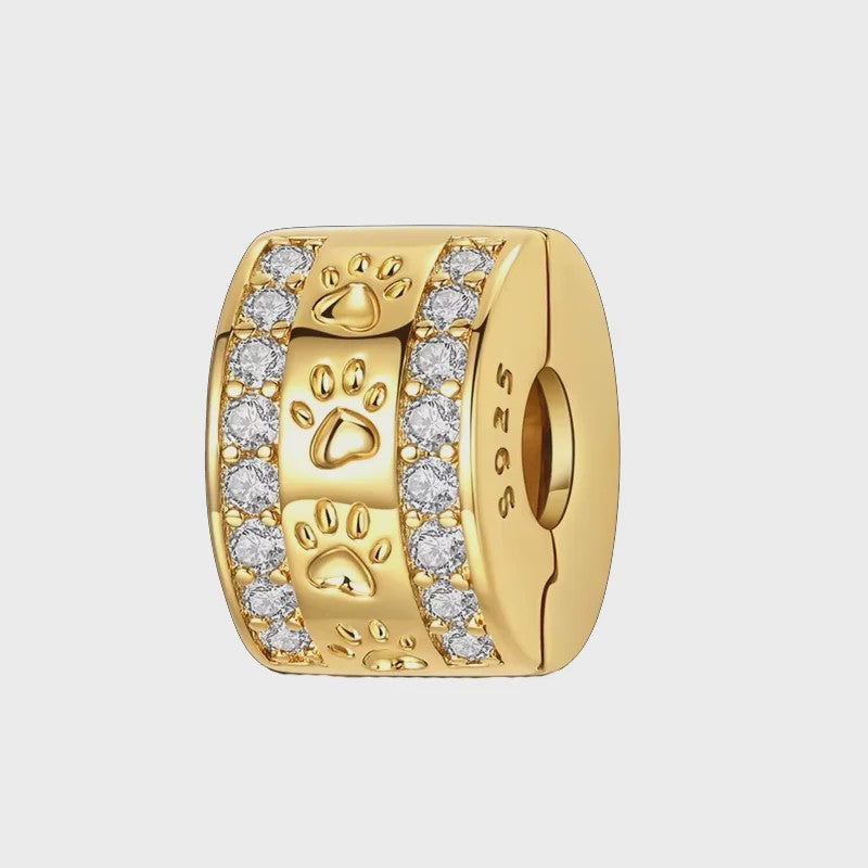 925 Sterling Zilveren Bedel: Gouden Strik met Roze Hart & Kruis met Oog van Horus