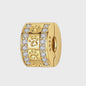 925 Sterling Zilveren Bedel: Gouden Strik met Roze Hart & Kruis met Oog van Horus