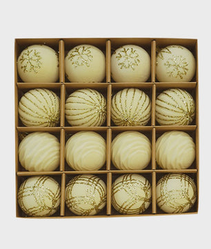 Kerstballen 6cm - Set van 12/16 Stuks - Wijnrood & Goud - Fluweelzacht & Feestelijk