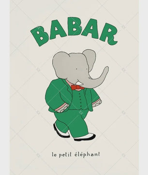 Babar Poster Canvas - Sprookjes Kunst voor Kinderkamer & Babykamer Decoratie