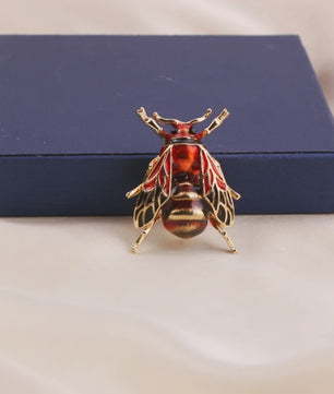 Luxe Bijen Broche met Kristallen - Vintage Baroque Stijl