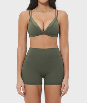Dames Yogaset: Seamless Sport BH & Hoge Taille Legging