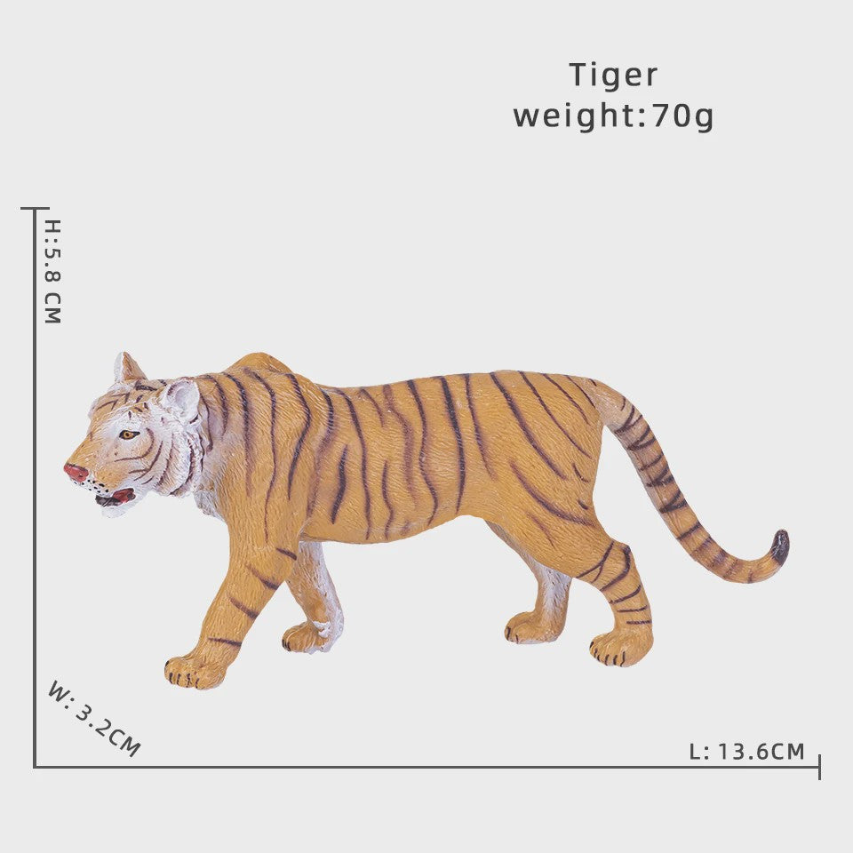 Realistische Wild Animal Speelgoed Set: Olifant, Leeuw, Cheetah, Tijger - Educatief Cadeau
