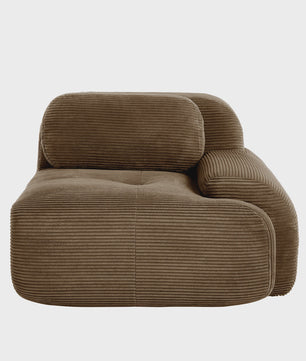 Moderne Corduroy Fauteuil Zonder Armleuningen met Kussen - SediaXL