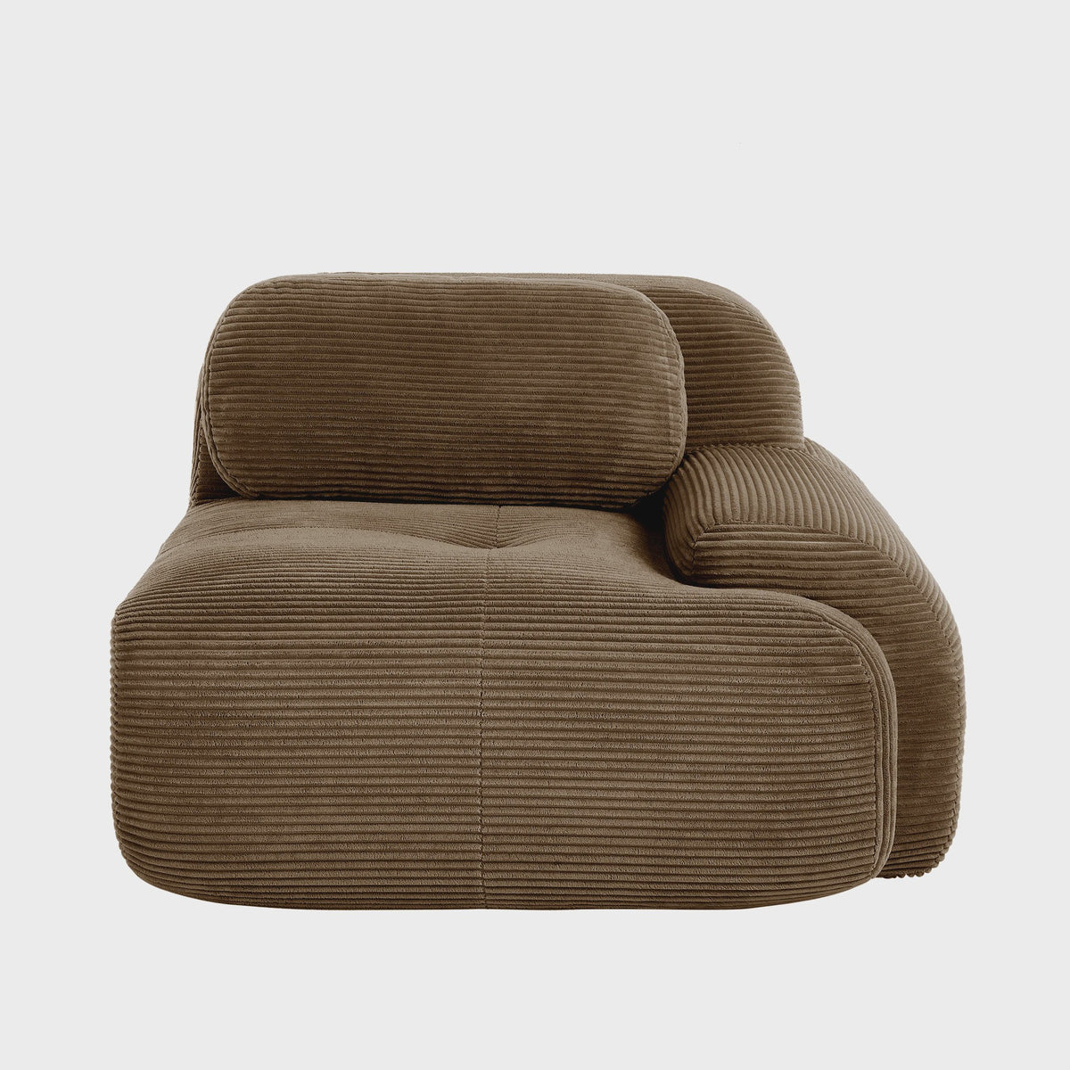 Moderne Corduroy Fauteuil Zonder Armleuningen met Kussen - SediaXL
