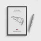 Vintage Formule 1 Circuit Canvas Posters - Zwart Wit Wanddecoratie