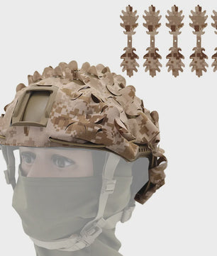 Tactische FAST Helm Cover met Laser Cutting 3D Camouflage - Jacht & Outdoor Accessoires