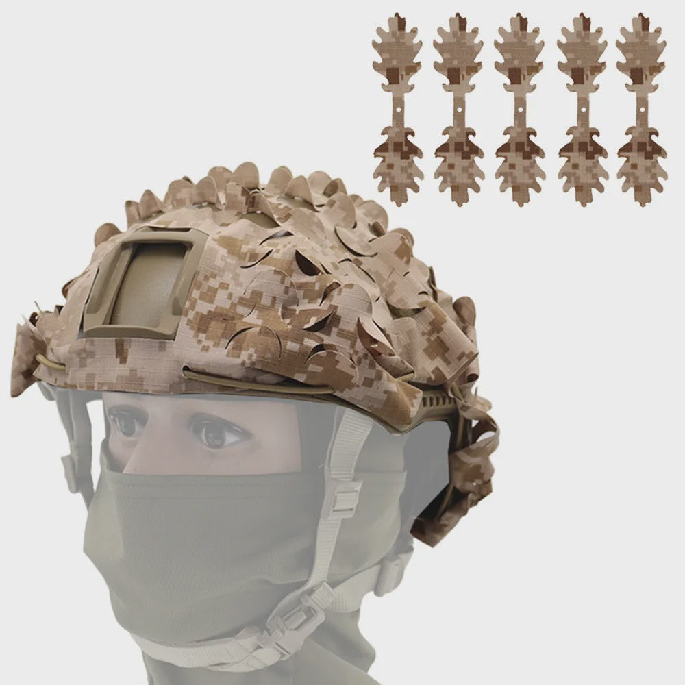 Tactische FAST Helm Cover met Laser Cutting 3D Camouflage - Jacht & Outdoor Accessoires