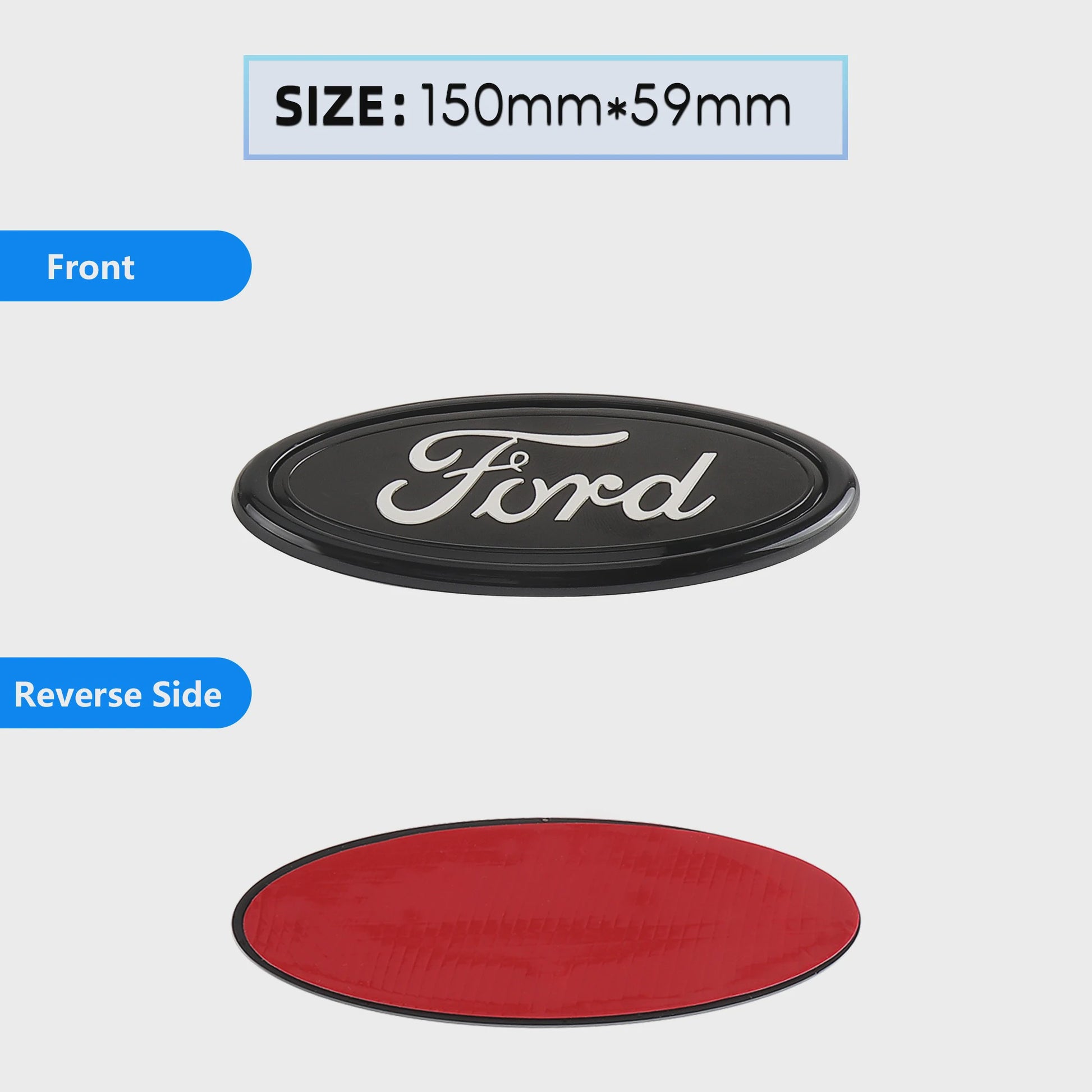 Ford Embleem Stickers - Set van 8 Stuks - Hood, Bonnet & Trunk - Universeel