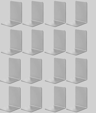 8x Stevige Doorzichtige Boekensteunen - Ideale Organizer voor Boeken, Films & CD's