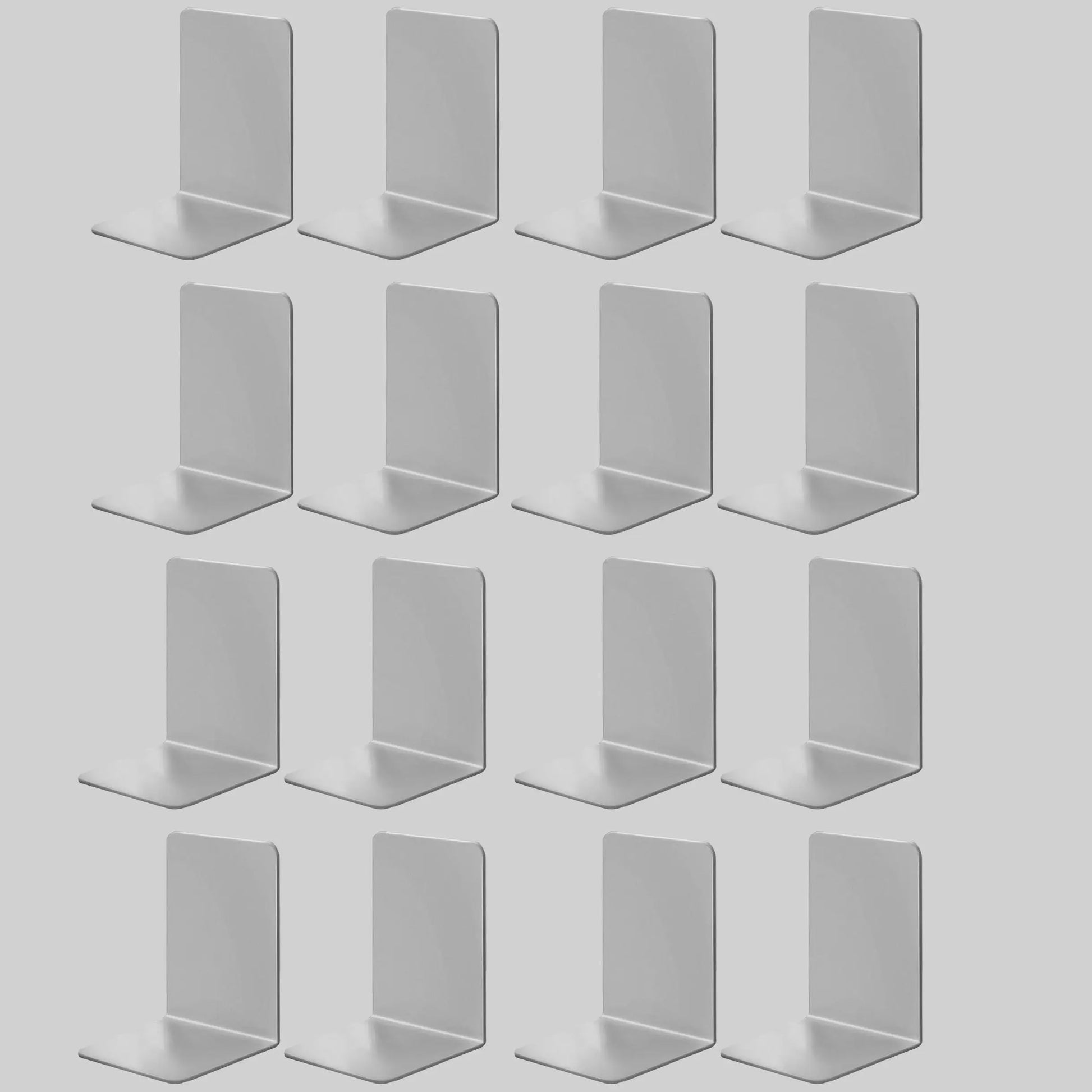 8x Stevige Doorzichtige Boekensteunen - Ideale Organizer voor Boeken, Films & CD's