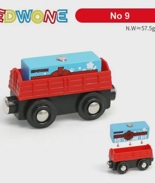 Houten Magneet Treinwagon Set - Uitbreidbaar en Compatibel met Houten Spoorsystemen