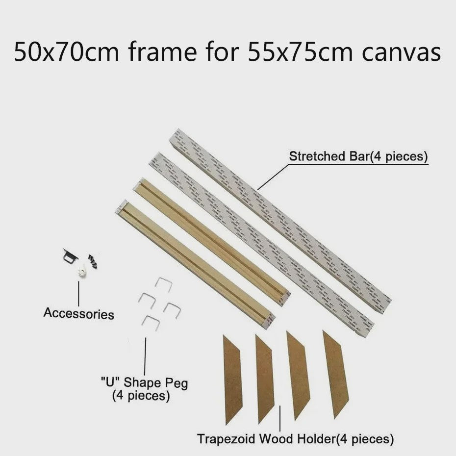 Moderne Houten Canvas Frame - 24 Maten voor Foto, Olieverf & Diamond Painting