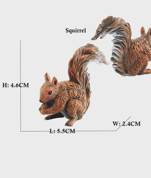 Set van 6 Realistische Dierenbeeldjes: Capibara, Eekhoorn & Marmot Speelgoed