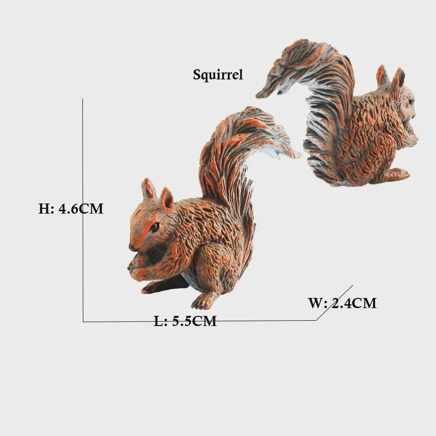 Set van 6 Realistische Dierenbeeldjes: Capibara, Eekhoorn & Marmot Speelgoed