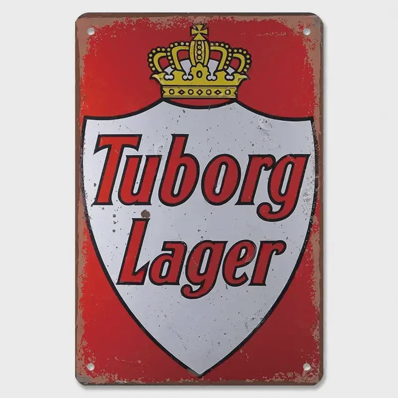 Retro Metal Bier Merk Poster - Decoratie voor Man Cave, Bar & Club
