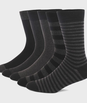 5 Paar Heren Sokken Plus Size - Comfortabel Katoen, Ademend & Stijlvol Argyle/Streep