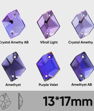 Paarse Strass Steentjes Platte Achterkant - Glas Kristal voor Kleding & Tassen DIY