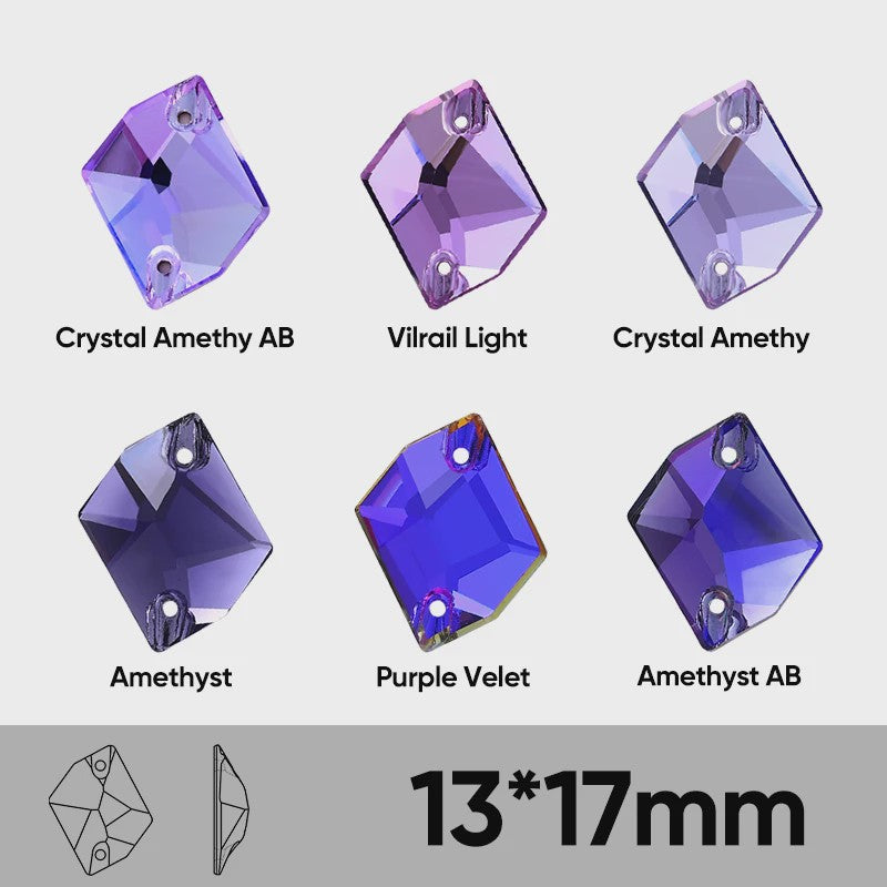 Paarse Strass Steentjes Platte Achterkant - Glas Kristal voor Kleding & Tassen DIY