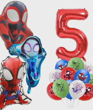 Superheld Folieballonnen Set: Spiderman, Batman, Iron Man & Captain America - Feestdecoratie