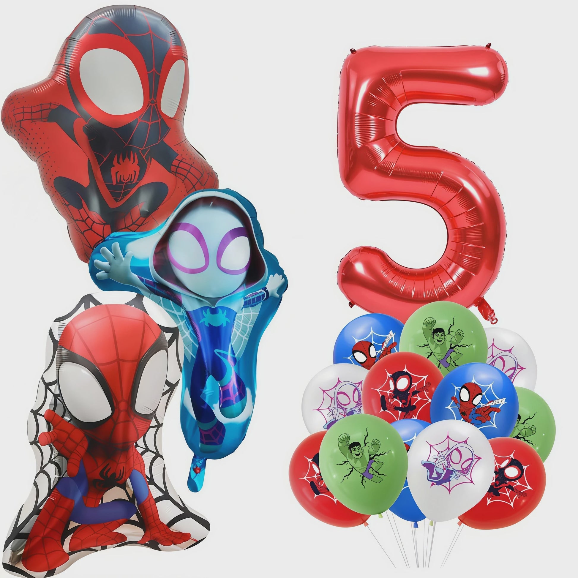Superheld Folieballonnen Set: Spiderman, Batman, Iron Man & Captain America - Feestdecoratie