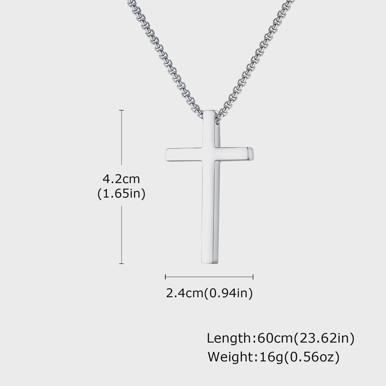 Heren RVS Kruis Ketting met Jezus Hanger - Religieuze Christelijke Sieraden