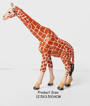 Realistische Wilde Dieren Figuren Set: Okapi, Giraf, Gnu & Zebra - Educatief Speelgoed voor Kinderen