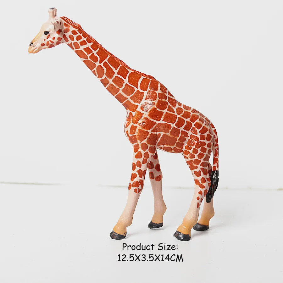 Realistische Wilde Dieren Figuren Set: Okapi, Giraf, Gnu & Zebra - Educatief Speelgoed voor Kinderen