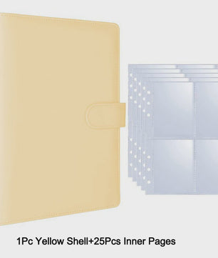 A5 Kpop Fotokaart Binder: Verzamelboek voor Idoolkaarten & Foto's - 25 Pagina's met 4 Vakjes