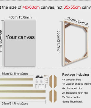 Houten Canvas Frame Sets - Diverse Maten voor Kunst, Foto's & Diamond Painting