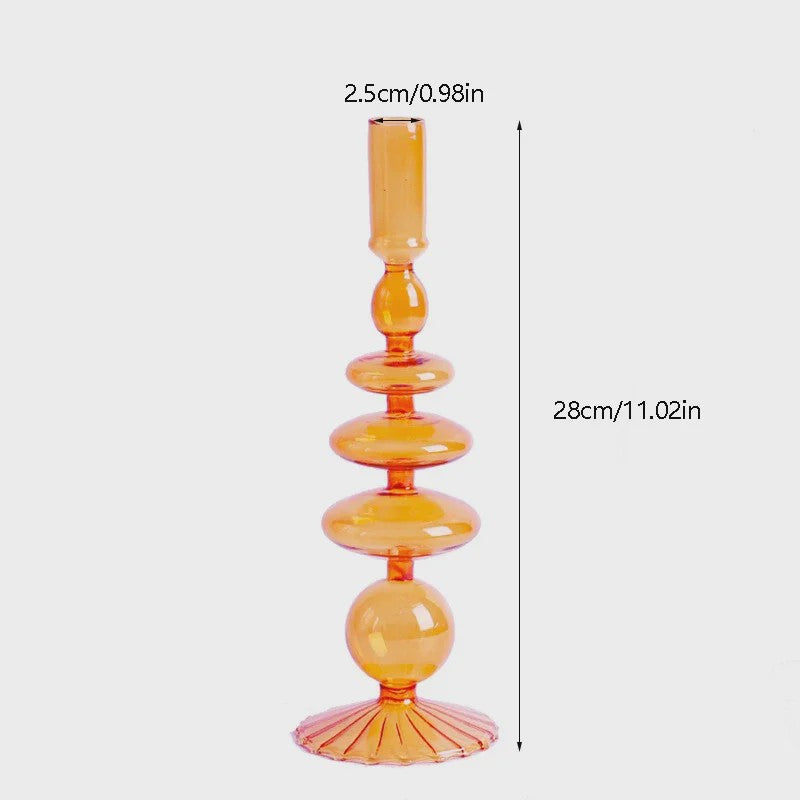 Set van 10 Luxe Glazen Kandelaars - Sfeervolle Decoratie voor Woonkamer, Bruiloft & Feest