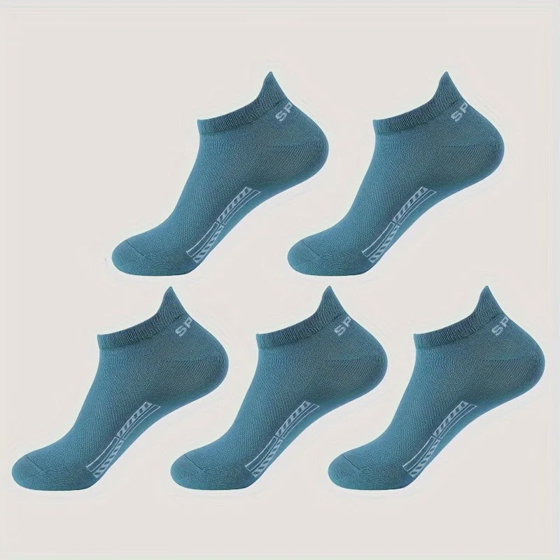 5/10 Paar Katoenen Sneakersokken Heren & Dames - Ademend Mesh & Comfortabel