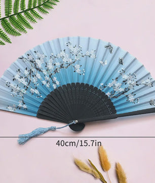 Elegante Chinese Stijl Vouwbare Handwaaier met Kwastje - Perfect voor Dans, Decoratie of Cadeau