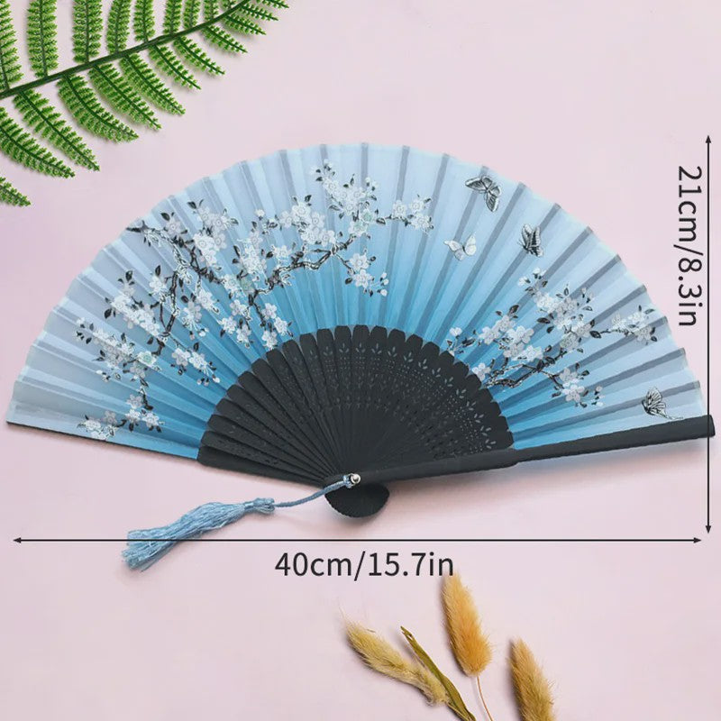 Elegante Chinese Stijl Vouwbare Handwaaier met Kwastje - Perfect voor Dans, Decoratie of Cadeau