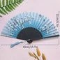 Elegante Chinese Stijl Vouwbare Handwaaier met Kwastje - Perfect voor Dans, Decoratie of Cadeau
