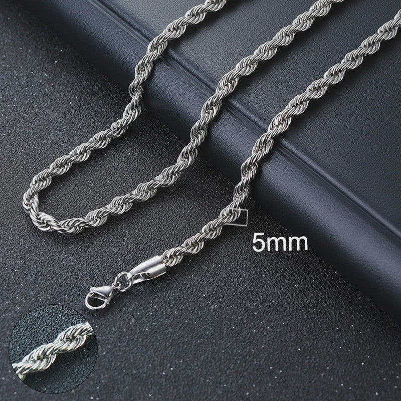Vnox Gouden Kubaanse Ketting - Roestvrij Staal Unisex Halsketting