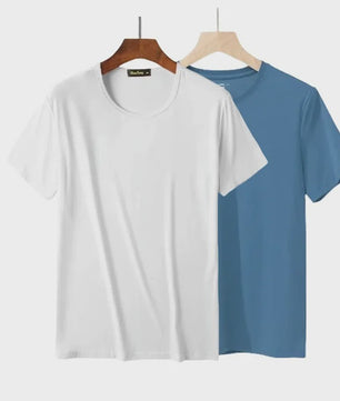 2-Pack Bamboe Fiber T-shirts Heren - Ronde Hals, Korte Mouw, Ademend & Zweetabsorberend