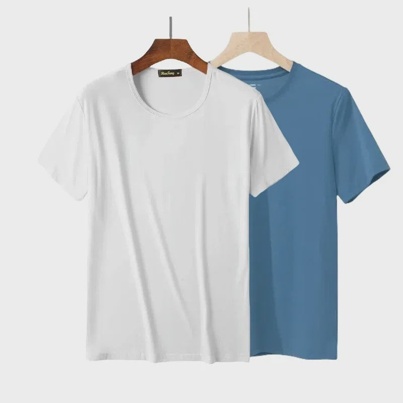 2-Pack Bamboe Fiber T-shirts Heren - Ronde Hals, Korte Mouw, Ademend & Zweetabsorberend