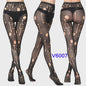 Dames Visnet Panty's met Jacquard Weefsel - Gothic Kant & Spider Net Stijl