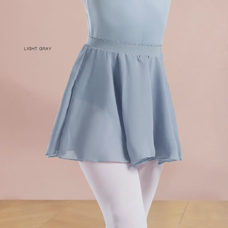 18 Colours Ballet Skirt Girls Toddler Kids Dance Chiffon Skirt Elastic Waist Short Dance Skirt for Girls Tutu Skirt for Ballet