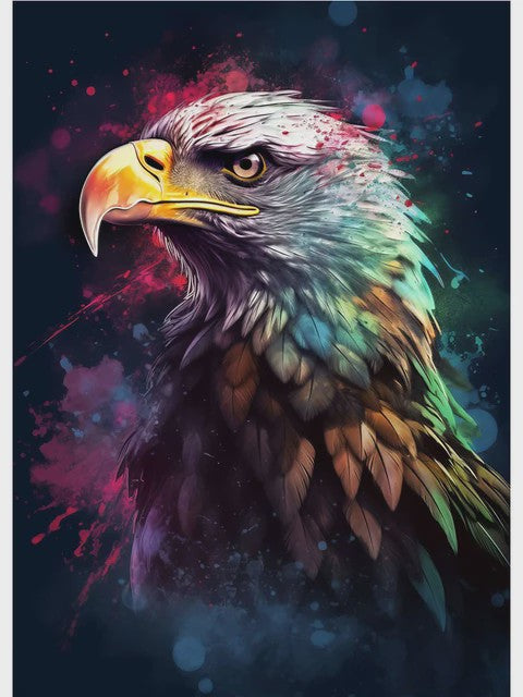 Abstracte Dieren Canvas Poster: Leeuw, Tijger, Aap, Uil - Muurdecoratie Woonkamer