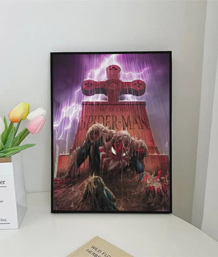 Frameloze Spiderman Poster - Marvel Kunst Print voor Woonkamer, Slaapkamer, Bar