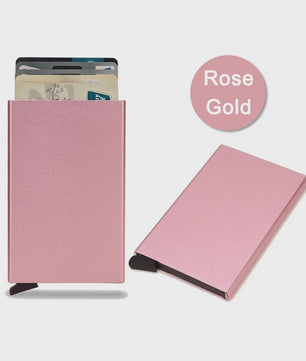RFID Kaarthouder Portemonnee - Slank Metalen Pop-Up Wallet voor Heren & Dames