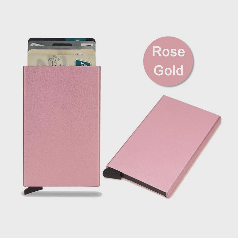 RFID Kaarthouder Portemonnee - Slank Metalen Pop-Up Wallet voor Heren & Dames