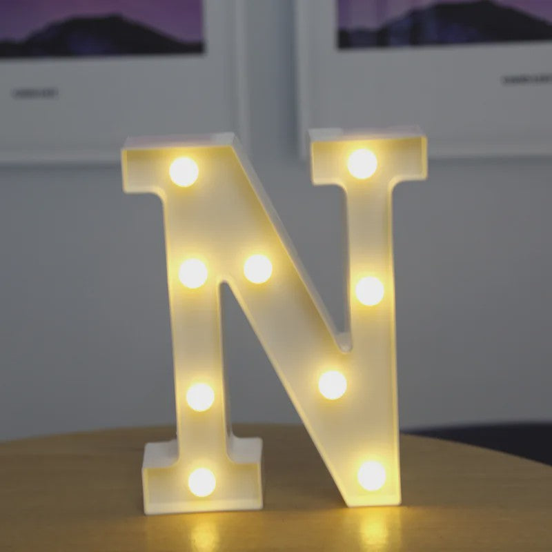 Decoratieve LED Letter & Cijfer Lampen - Creëer Sfeer met Warm Licht